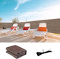 LOVE STORY Custom Size 3.3'x6' Brown Balcony Privacy Screen,UV Block Privacy Fence Screen,90% Shield for Outdoor Pool Garden Apartment Railing
