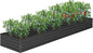 12x2x1FT Galvanized Raised Garden Bed Kit,Vegetable Boxes-Rectangle Metal Flower Box,Large Planter Raised Beds Outdoor Garden for Planting,Fruit,Herb-Black