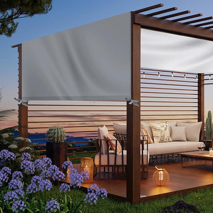 Universal Pergola Replacement Canopy Outdoor Canopy Shade Cover Waterproof Shade Top Cover for Outdoor Patio Porch Backyard(12 x 10 ft,Gray)