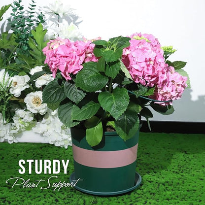 LEOBRO 12PCS Plant Supports, Peony Cages and Supports, Plant Stakes, Plant Support Stakes for Indoor Plants, Outdoor Plants, Monstera Hydrangea Support Cage, 10" W x 15.8" H