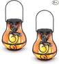 2 Pack Solar Lanterns Outdoor Waterproof, Hanging Hummingbird Flickering Flame Light Garden Decor Hanging Lights Decorative for Outside Patio Pathway Yard Christmas Birthday Gifts