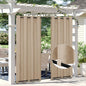 Easy-Going Linen Look Outdoor Curtains Waterproof Windproof Porch Curtains, Soft Thicken Outdoor Privacy Curtains for Patio, Gazebo, Grommet Top and Tab Bottom Drape, 2 Panels, 54x84 inch, Beige