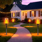 Torches 6 Pack Solar Flickering Flame, 96 LED, Adjustable 30.7 to 43 Inch