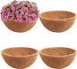 Y&M 4pcs 18“ Round Coconut Fiber Liner, 18'' Coco Liner Pre-Formed Replacement for Wall Hanging Planter Basket