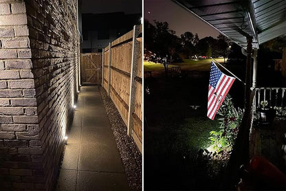 Outdoor lights Outdoor Landscape Lighting 12W Outdoor Spot Lights with Transformer for Yard Garden House Lawn Tree Flags Warm White LED Landscape Lights Christmas lights IP66 Waterproof 4 Pack