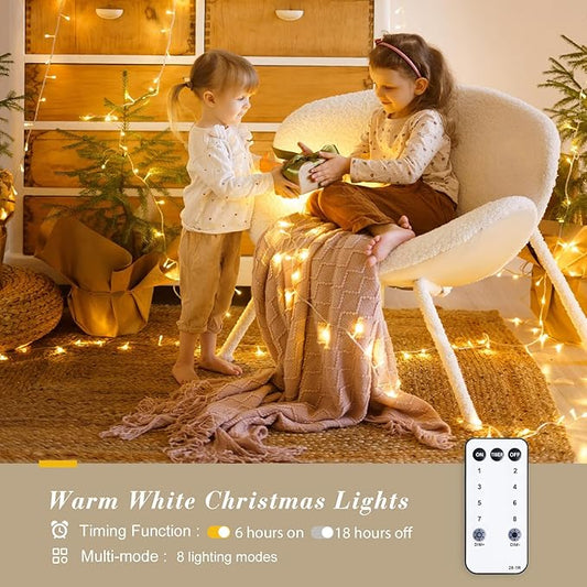 String Lights, 230 ft, 720 LEDs, Warm White, Outdoor Christmas Lights