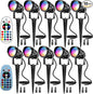 Halloween Christmas Landscape Lights 12W RGBW Outdoor Spot Lights for Yard, Low Voltage LED Landscape Spotlight with Remote Control, IP65 Waterproof Yard Spotlgiht for Lawn, Garden, 10 Pack