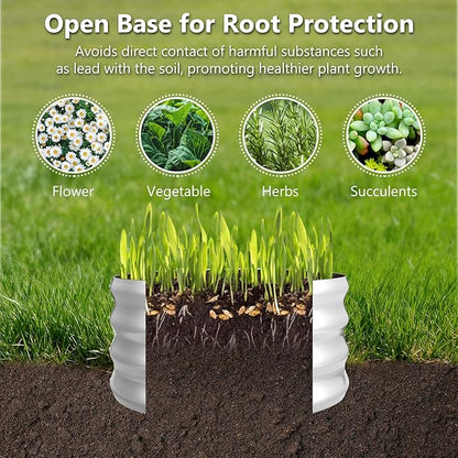 3 Pcs 2x2x1ft Round Galvanized Raised Garden Bed Planter Boxes Outdoor with Easy Assembly, Metal Raised Beds for Vegetables, Fruits, Flowers (Galvanized, Black, Green)