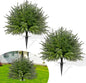 2 Set of 23.6" Artificial Norfolk Tree for Outdoor Front Porch Decor, Boxwood Ball Fake Shrubs UV Resistant Faux Plants for Indoor Outdoor