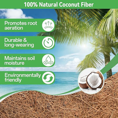 ZeeDix 24 Inch Trough Coconut Liners for Planters (4-Pack) - 100% Natural Coconut Coir Fiber Planter Liners Replacement for Window Boxes, Wall Baskets, Deck Flower Boxes, Garden Railing Fence Troughs