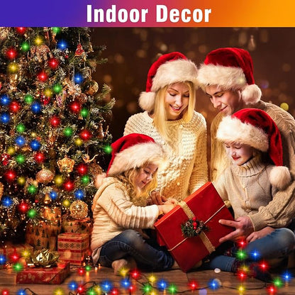Nisocy 200 LED 4 Color Christmas String Lights, Multicolor Fairy Lights with Green Wire, 8 Modes Plug in Christmas Tree Lights for Indoor Outdoor Holiday Decorations, Party, Patio, Home Décor(66FT)