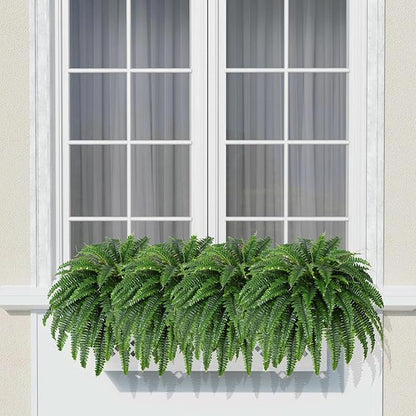 Single Silky Artificial Boston Fern Bush, 43Inch Large Artificial Ferns for Outdoors, Large Faux Ferns Artificial Plants,Suitable for Decorating Office, Living Room Faux Greenery,69Branches