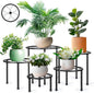 5 Pack Metal Plant Stand, Iron Plant Stands for Indoor and Outdoor, Flower Pot Stands for Multiple Plant, Black Potted Plant Holder for Garden Home