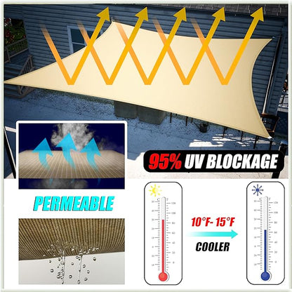 Amgo Custom Size 20' x 22' x 29.7' Green Right Triangle Sun Shade Sail Order to Make Canopy Awning UPF50+ AGSLT, 95% UV Blockage, Water & Air Permeable, 200GSM Commercial Standard (We Customize)