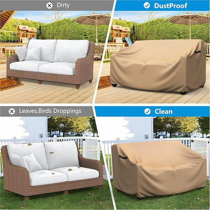 Mrrihand Heavy Duty Patio Sofa Cover, 3-Seater Outdoor Sofa Loveseat Cover - Image 5
