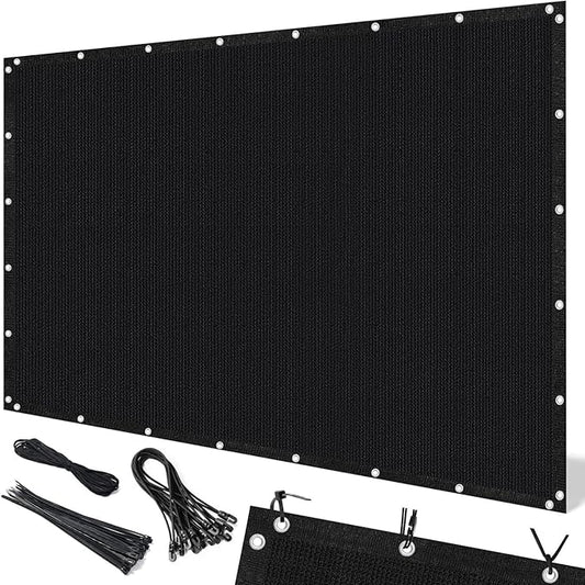 Artpuch 90% Sun Shade Cloth, 10 x 12 FT Pergola Shade Cover Canopy with Grommets, Sun Screen Fabric Tarp for Patio, Outdoor, Garden, Backyard, Black