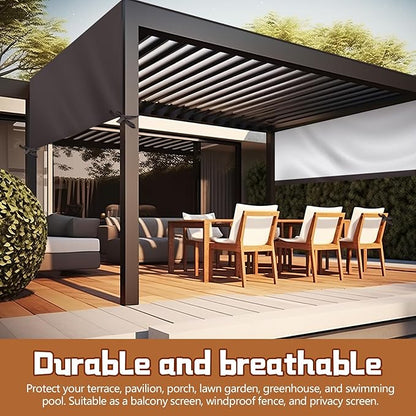 Universal Pergola Replacement Canopy Outdoor Canopy Shade Cover Waterproof Shade Top Cover for Outdoor Patio Porch Backyard(14 x 10 ft,Coffee)