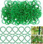 Hysagtek 100 Pcs Plant Support Clips - Heavy Duty Garden Clips for Tomatoes, Vines & Climbing Plants - Reusable Green Plastic Plant Ties
