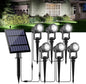 Solar Spot Lights Outdoor, Landscape Spotlights IP65 Waterproof 9.8ft Cable, Dusk to Dawn Solar Uplights for Trees Garden Yard Driveway Porch Walkway Pool (6-in-1, 6000K Cool White)