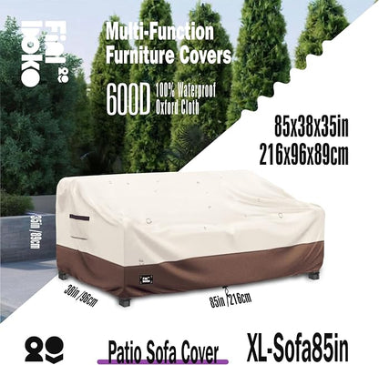 3-seater Outdoor Couch Cover, 100% Waterproof Heavy Duty Patio Furniture Covers - Image 2