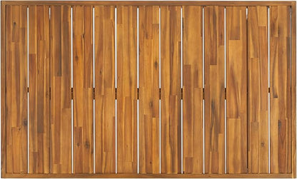 SAFAVIEH Outdoor Collection Duncan Natural Brown Slatted Top Solid Wood Coffee Table