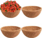Y&M 4pcs 14“ Round Coconut Fiber Liner, 14'' Coco Liner Pre-Formed Replacement for Wall Hanging Planter Basket