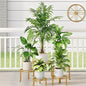 5-Pack Metal Plant Stand Indoor Anti-Rust Flower Display Stand Heavy Duty Rustproof Iron Corner Plant Holder, Round Pot Rack Shelf for Home Garden