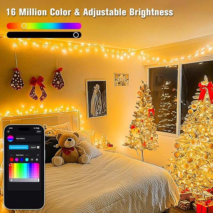 String Lights 264 Ft RGB LED with Music Mode and Remote Control
