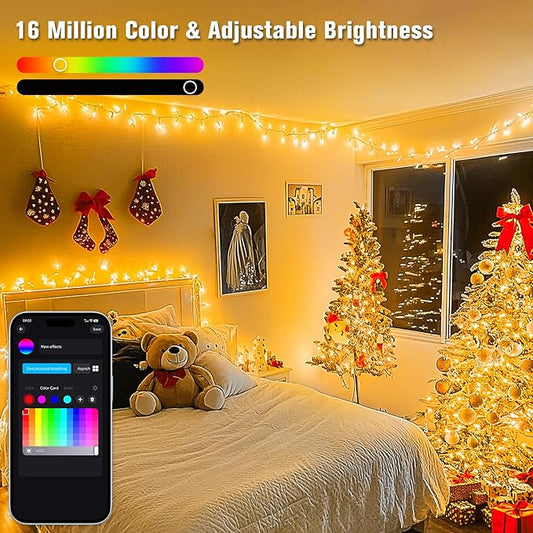 String Lights 264 Ft RGB LED with Music Mode and Remote Control