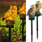 Dazzle Bright 2 Pack Owl Figure Solar LED Lights, Resin Garden Waterproof Decorations with Stake for Outdoor Yard Pathway Outside Patio Lawn Decor to Scare Birds Away, Gifts For Women, Owl Lovers