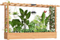 Outsunny Raised Garden Bed with Trellis, Wooden Planter Box with Hanging Roof and Drainage Holes, Outdoor Trellis Planter for Climbing Plants, Vegetables, Herbs and Flowers, 78.7" x 17.3" x 44.7"