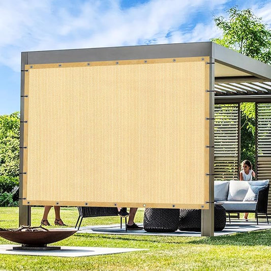 Artpuch Outdoor Pergola Shade Cover 5' X 7' Sun Shade Cloth with Grommets, 90% UV Protection Canopy Patio Privacy Screen (Customized Available) GN107, Wheat