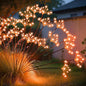 JJGoo Solar Garden Lights, New Upgraded 2 Pack Solar Swaying Starburst Light, Waterproof Fireworks Outdoor Lights, Yard Patio Pathway Decoration, Orange