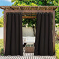 NICETOWN 2 Panels Outdoor Curtains for Patio Waterproof, Thermal Insulated Rustproof Grommet Blackout Outdoor/Indoor Window Treatment Privacy Protect for Landscape, W52 x L108, Brown