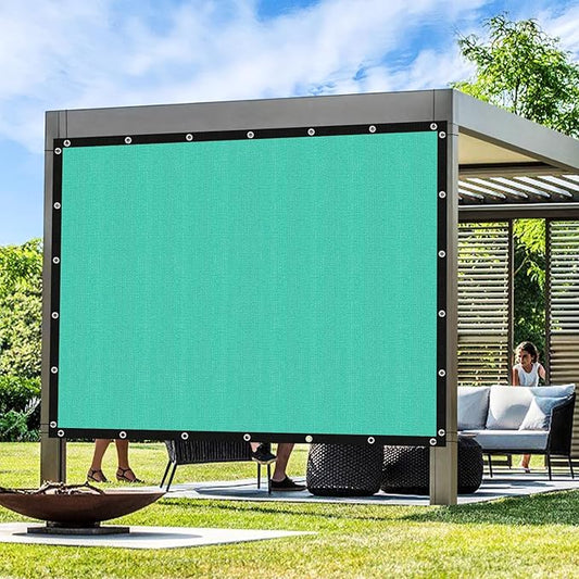 Artpuch Outdoor Pergola Shade Cover 4' X 14' Sun Shade Cloth with Grommets, 90% UV Protection Canopy Patio Privacy Screen (Customized Available) GN107, Turquoise