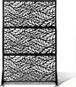 VINGLI Privacy Fence Panels, 72H’’ x 47W’’ Metal Privacy Screen Freestanding, Decorative Privacy Panels for Patio Garden Pool, Outdoor & Indoor (Leaf)