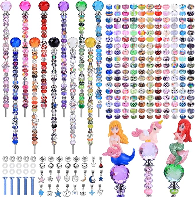 Decorative Garden Stakes Kit with 238 Pieces and Lighted Globe Fairy Wands