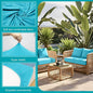 Patio Cushion Covers, 14 Pack Stretch Microfiber in Sky Blue