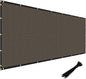 WINDSCREEN4LESS 6' x 9' Privacy Fence Screen in Brown for Chain Link Fence W/ Brass Grommet 85% Blockage Windscreen Outdoor Mesh Fencing Netting 150GSM Fabric W/ Zip Ties - Custom Size
