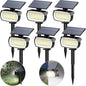 Fabrito Large Solar Spot Lights Outdoor 6 Pack, 1000 Lumens High Brightness, IP65 Waterproof Solar Spotlight with 136 LEDs, Dusk to Dawn Solar Landscape Lights for Yard, Garden, Pathway, Plants(White)