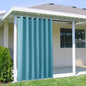 NICETOWN Outdoor Curtain for Patio Waterproof Extra Wide 100 in, Sun Blocking Vertical Blinds Thermal Insulated Stainless Grommet Indoor & Outdoor Divider for Public Space, Teal Blue, 1 Piece, L84 in