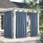NICETOWN 2 Panels Outdoor Curtains for Patio Waterproof & Windproof, Thermal Insulated Top & Bottom Grommet & Back Tab Sun Blocking Outdoor Drapes with Fixed Rope for Gazebo, Stone Blue, W66 x L90