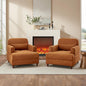 Oversized Chaise Lounge Chair Set of 2, Cloud Fluffy Chaise Sofa Recliner with Adjustable Backrest, Comfy Upholstered Sleeper Couch Bed, Modern Deep Seat Reading Armchair for Living Room, Bedroom