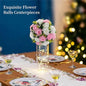 Artificial Flowers Rose Ball Centerpieces, Pink and White, 9.5 in