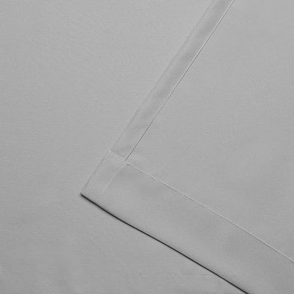 Exclusive Home Cabana Solid Indoor/Outdoor Light Filtering Hook-and-Loop Tab Top Curtain Panel Pair, 54"x63", Cloud Grey