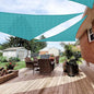 Patio Paradise 2' x 2' x 2' Sun Shade Sail Triangle Canopy Shade Cloth Fabric Sunlight Block Patio Pergola Cover HDPE Deck Awning for Outdoor Backyard Roof Shading, Turquoise