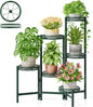 Metal Plant Stands Indoor Outdoor, 6 Tier Plant Stand Corner Plant Shelf, Folding Tall Plant Rack, Heavy Duty Iron Flower Display Holder Stand for Living Room Patio Porch Balcony - GreenFlower