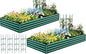 Quictent Galvanized Raised Garden Bed 8x4x1 Ft Metal Planter Box for Vegetables Bottomless for Backyard, 2 Tomato Cages Included, Green 2PCS