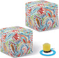 Juexica 2 Pack Ottoman Poufs Indoor Outdoor Inflatable Ottoman Stool Cube Pouffe Square Footstool with Handle for Patio Garden Home Boho Decorative Living Room, Bedroom(16 x 16 x 16 Inches)