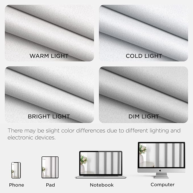 Joydeco Blackout Patio Sliding Door Curtains 84 Inches Long, Grommet Privacy Room Divider Curtains, Extra Wide Thermal Blackout Drapes for Bedroom Living Room (Pure White, 70Wx84L, 1 Panel)